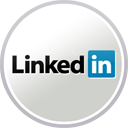 LinkedIn logo in circle